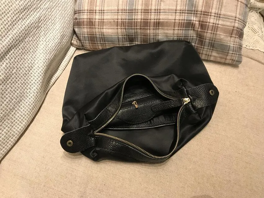 Fashion Womens Brown Leather Vertical Tote Bag Black Shoulder Tote Bag Handbag Tote For Women