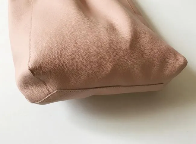 Fashion Womens Light Pink Leather Oversize Tote Bag Pink Shoulder Tote Bag Pink Handbag Tote For Women