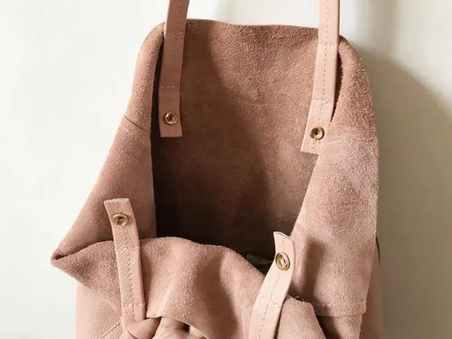 Fashion Womens Light Pink Leather Oversize Tote Bag Pink Shoulder Tote Bag Pink Handbag Tote For Women