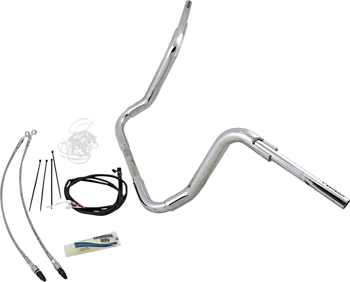 Fat Baggers, Inc. 809514 1-1/2in. EZ Install Pointed Top Handlebar Kit - Chrome