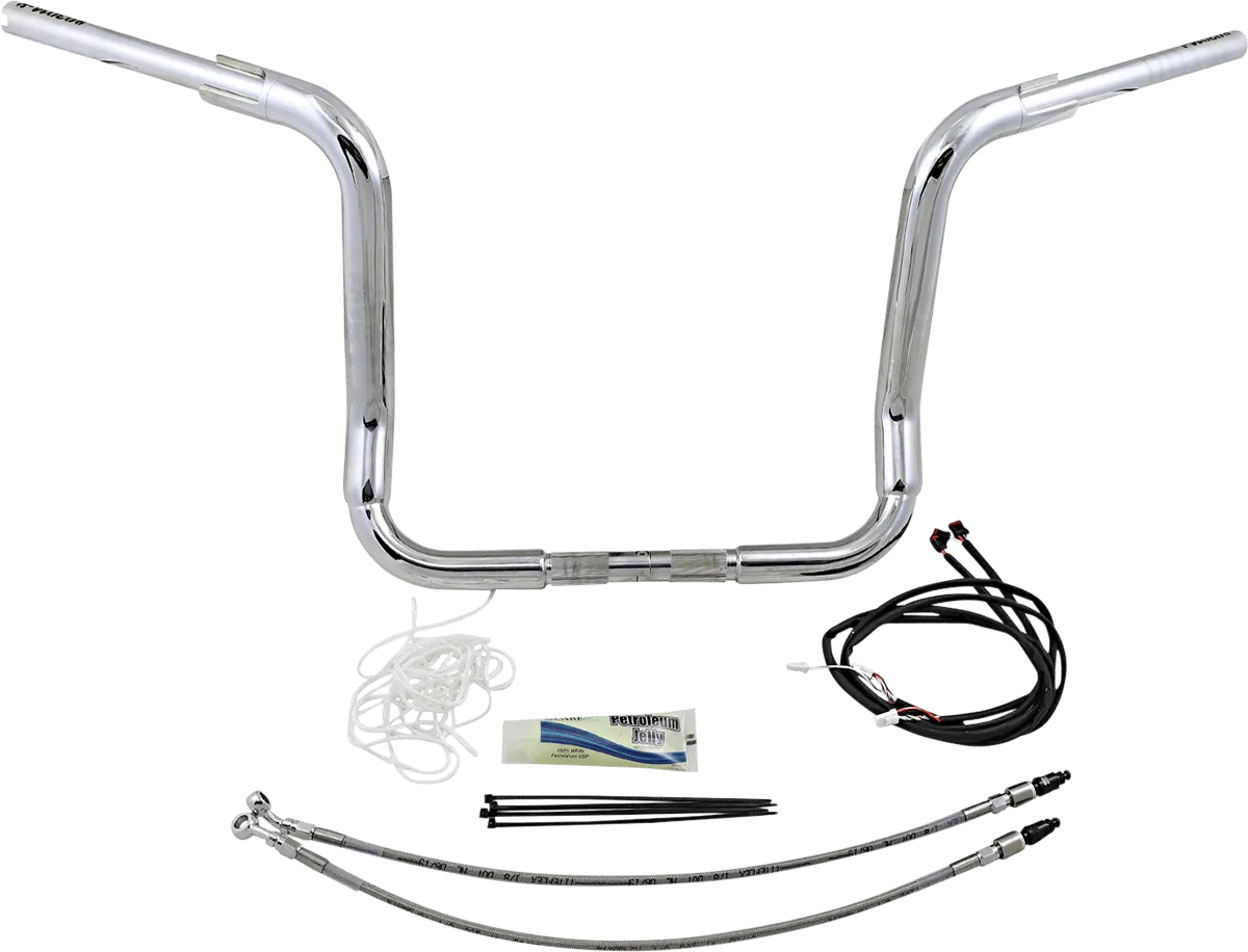 Fat Baggers, Inc. 809514 1-1/2in. EZ Install Pointed Top Handlebar Kit - Chrome