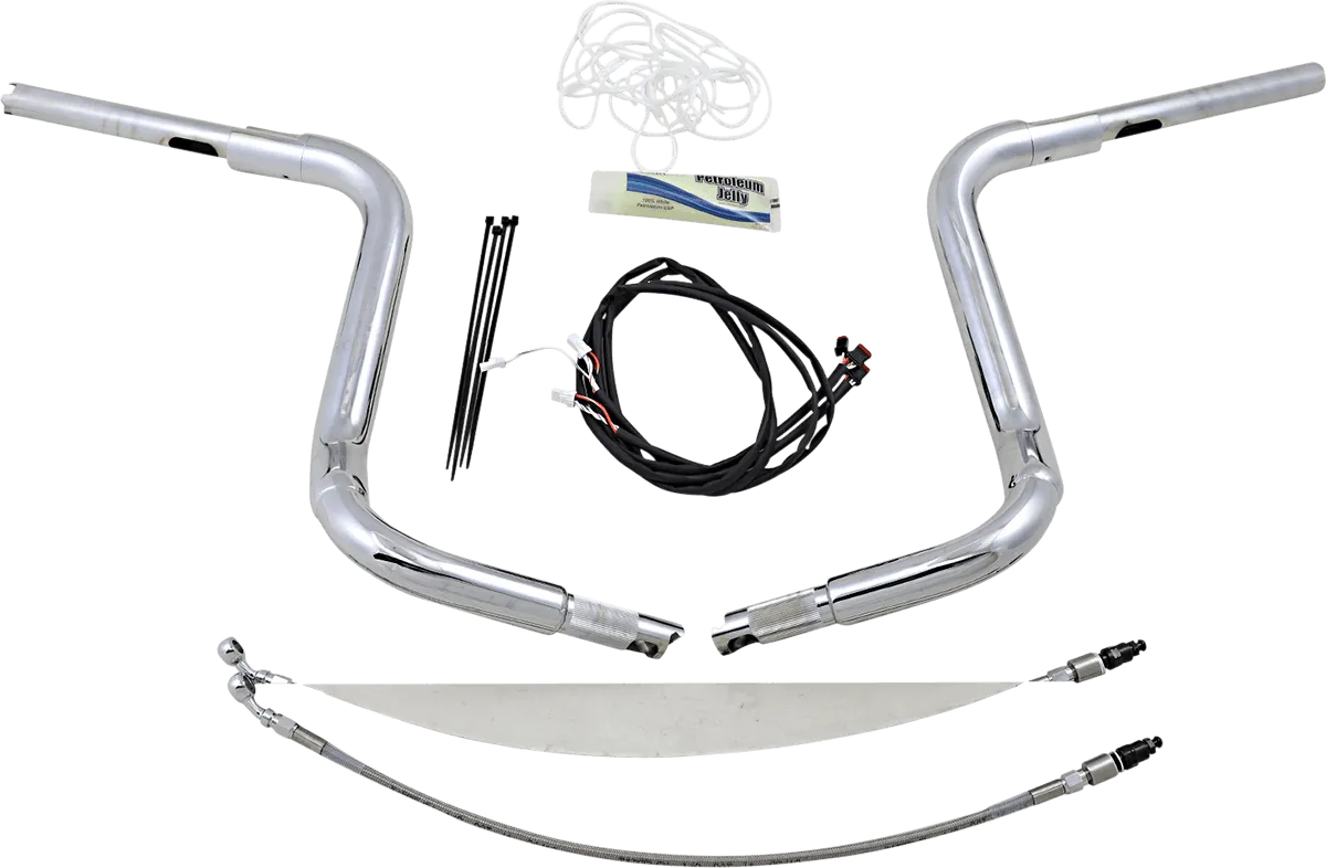 Fat Baggers, Inc. 809514 1-1/2in. EZ Install Pointed Top Handlebar Kit - Chrome
