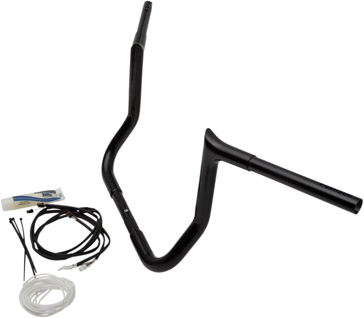 Fat Baggers, Inc. 909212-B 1-1/4in. EZ Install Handlebar Kit with Pointed Top Handlebars - Gloss Black