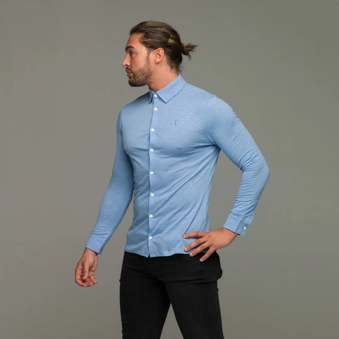 Father Sons Super Slim Baby Blue Jersey - FSH04 (LAST CHANCE)