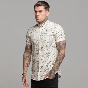 Father Sons Super Slim Stretch Classic Cream and Black Poly Print - FS471