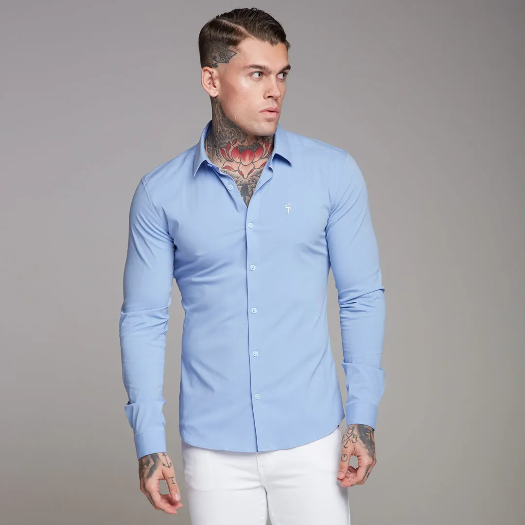 Father Sons Super Slim Ultra Stretch Classic Light Blue Shirt - FS356