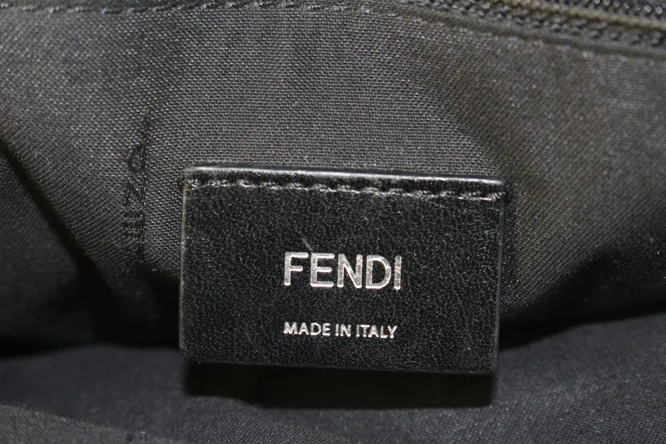Fendi Black Green Nylon CamouFF Camo Sling Crossbody Messenger 76f513s