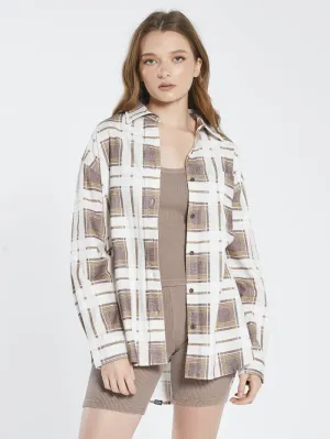 Fire Rose Oversized Flannel Shirt