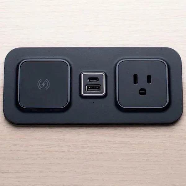 Flush Mount Power Strips with Outlets, USB Ports and Qi Charger
