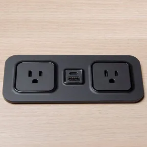 Flush Mount Power Strips with Outlets, USB Ports and Qi Charger