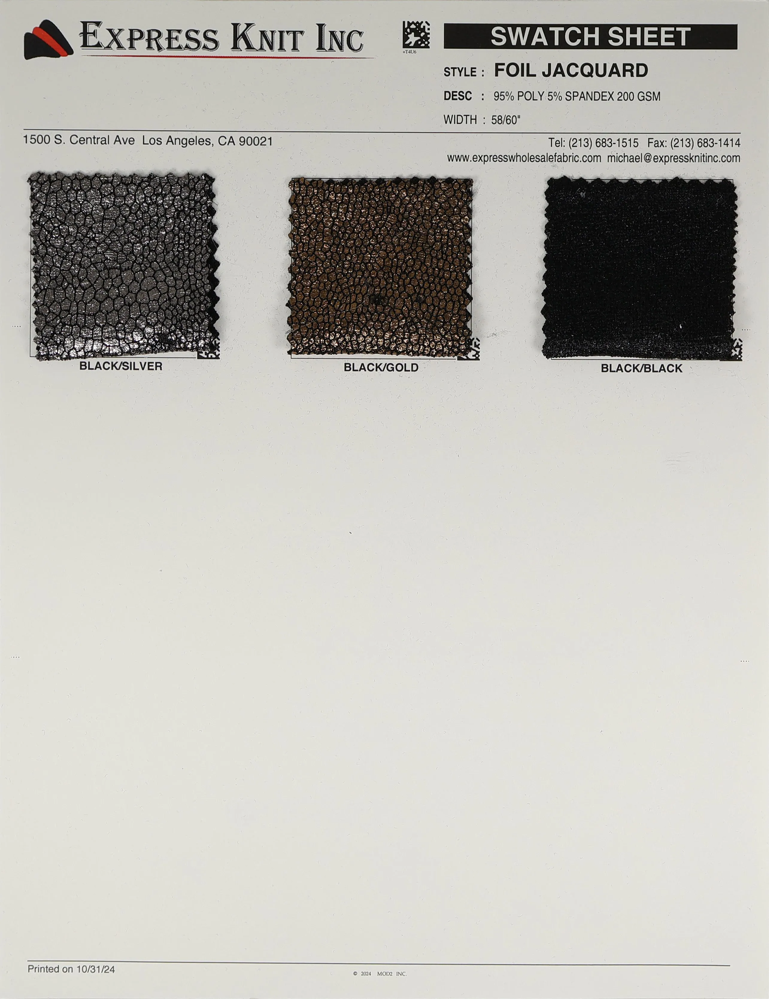 Foil Jacquard