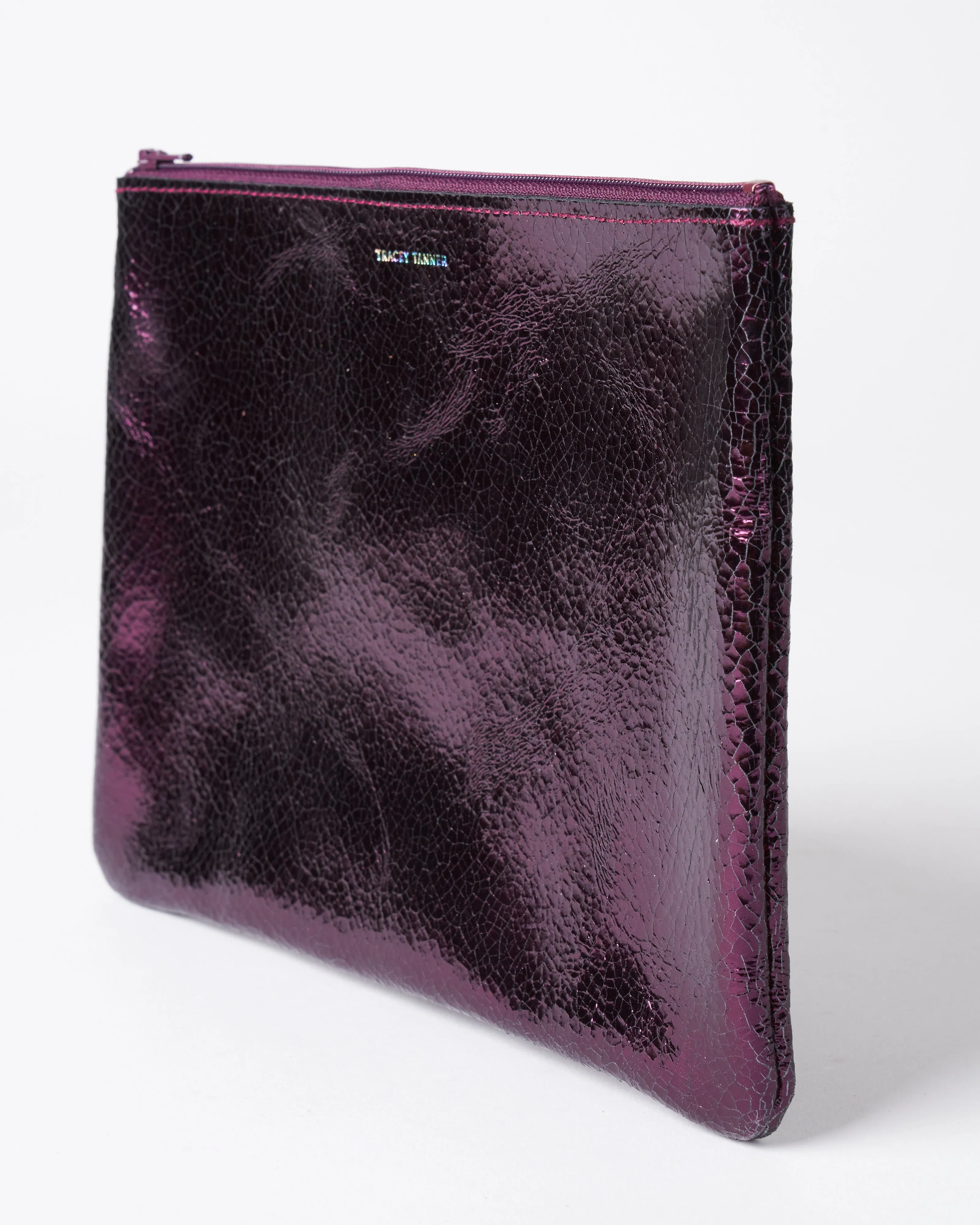 foil zip large - distress eggplant