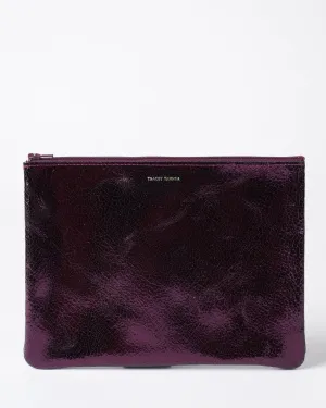 foil zip large - distress eggplant