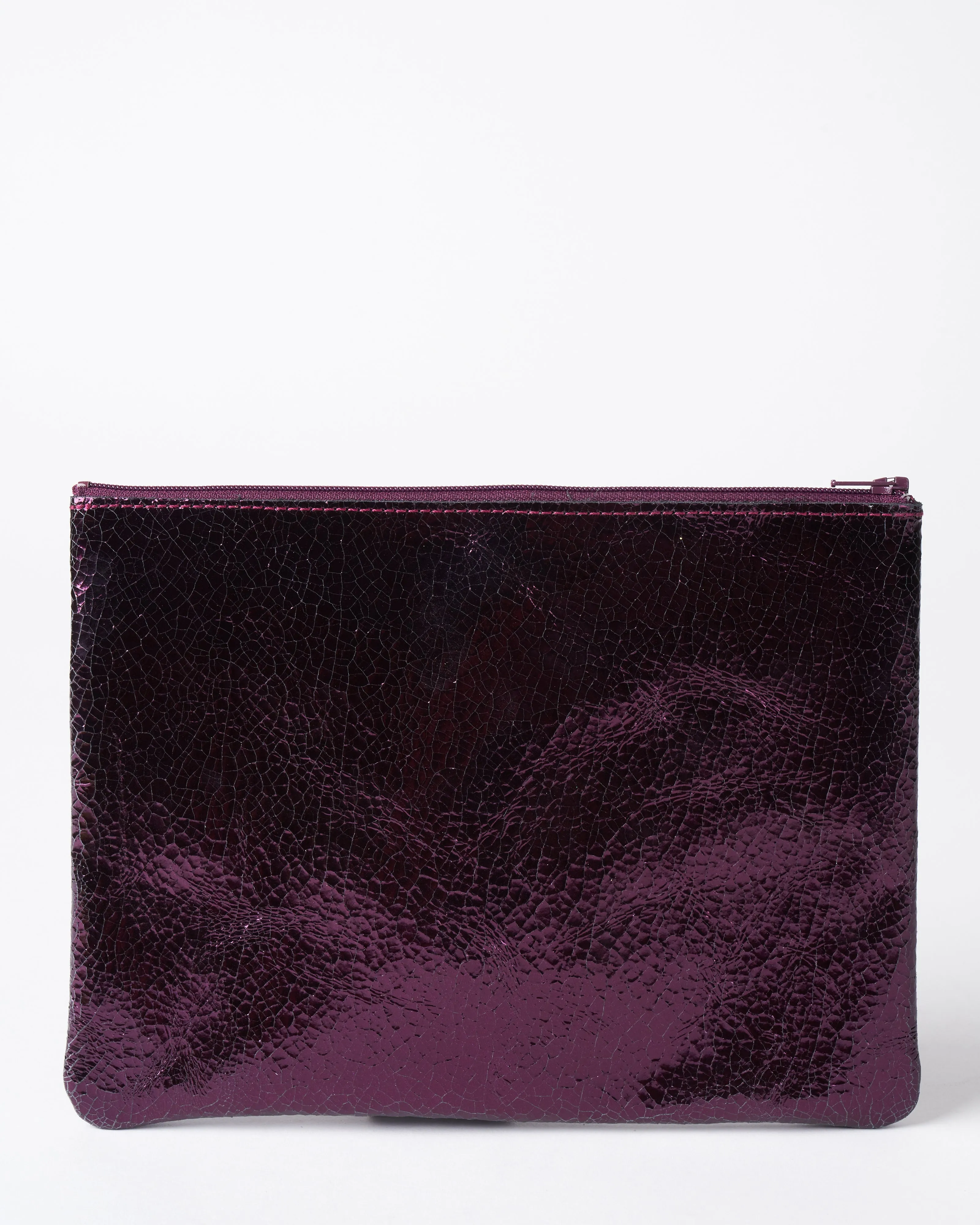 foil zip large - distress eggplant