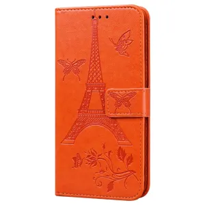 For iPhone12Promax Phone Cover 6.7Inch Mobile Phone Cover with Card Slot Phone Bracket Orange