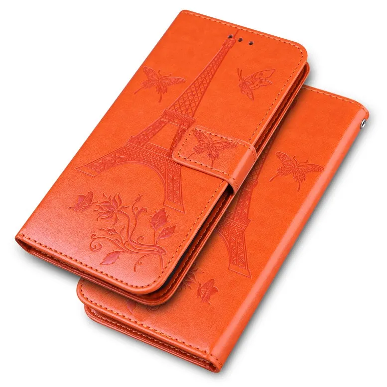 For iPhone12Promax Phone Cover 6.7Inch Mobile Phone Cover with Card Slot Phone Bracket Orange