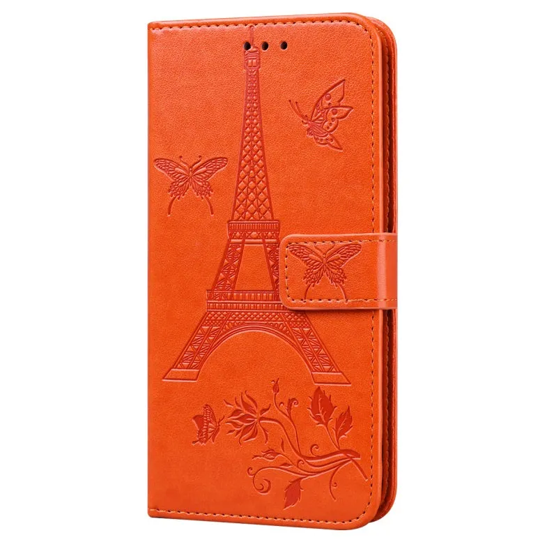 For iPhone12Promax Phone Cover 6.7Inch Mobile Phone Cover with Card Slot Phone Bracket Orange