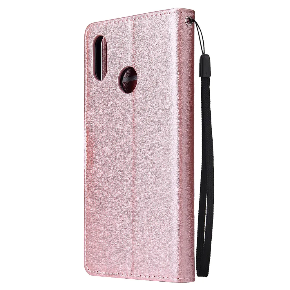 For OPPO Realme 3 Wallet-type PU Leather Protective Phone Case with Buckle & 3 Card Position brown