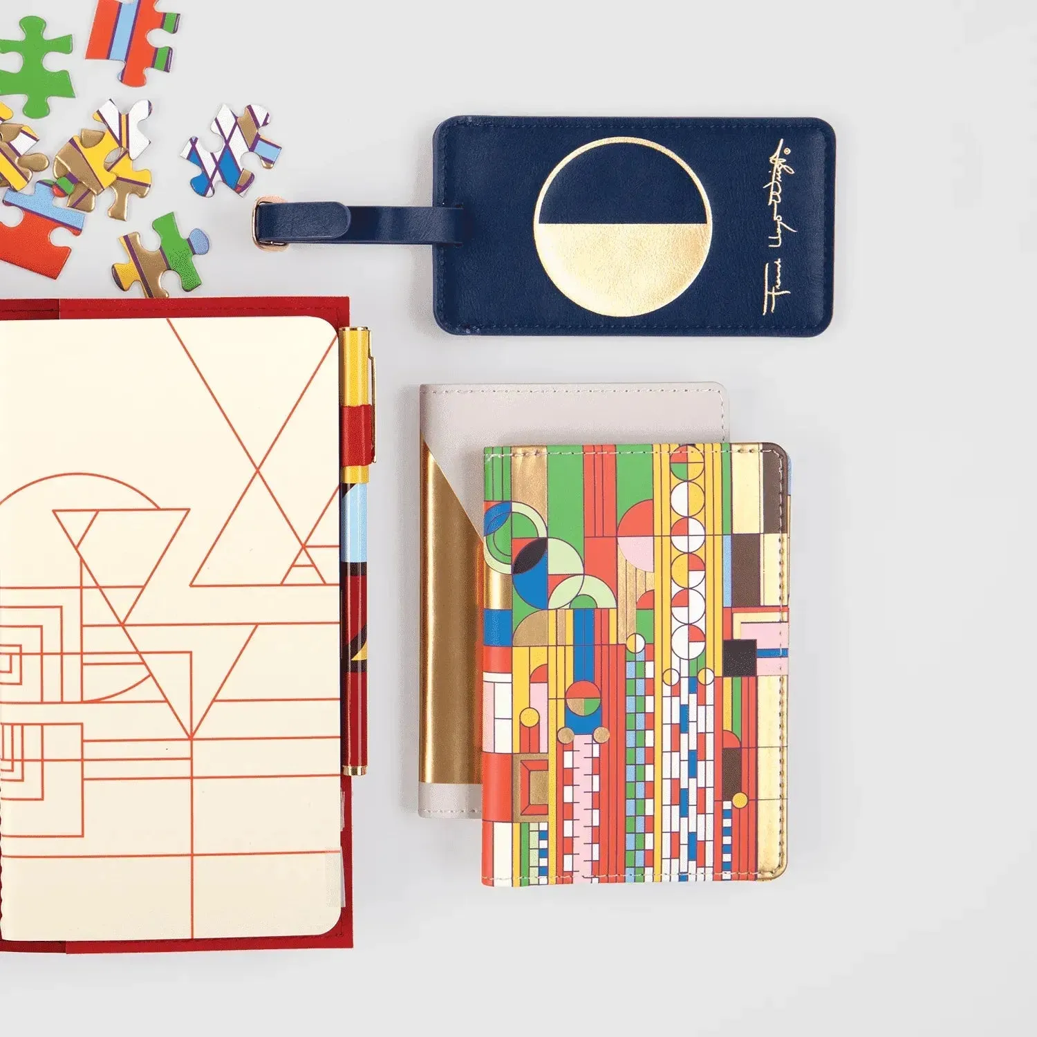 Frank Lloyd Wright Geometry Passport Holder