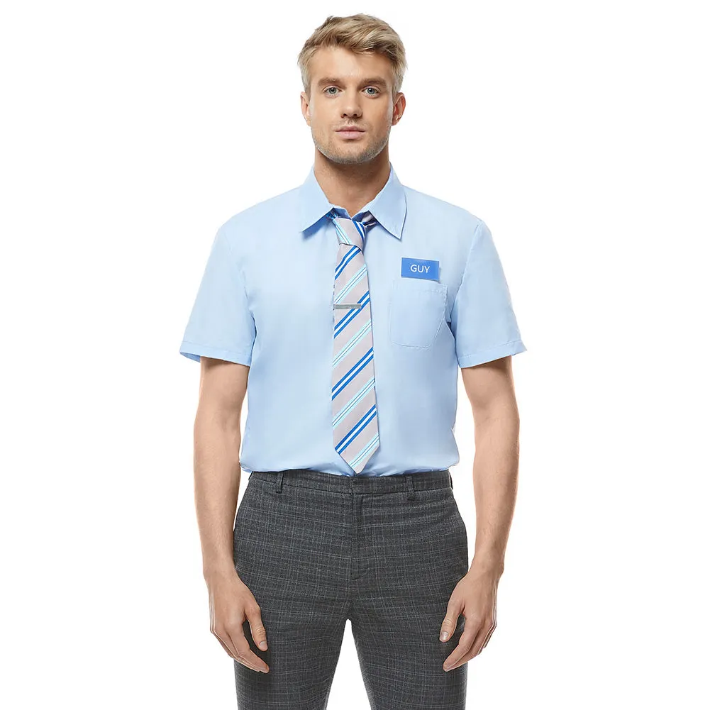 FREE GUY  Guy Shirt Cosplay Costume Halloween Carnival Suit