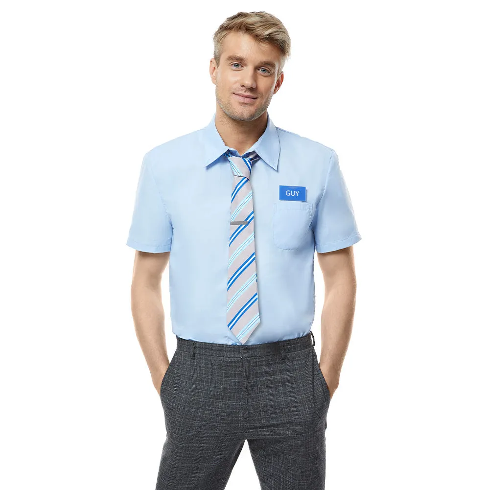 FREE GUY  Guy Shirt Cosplay Costume Halloween Carnival Suit