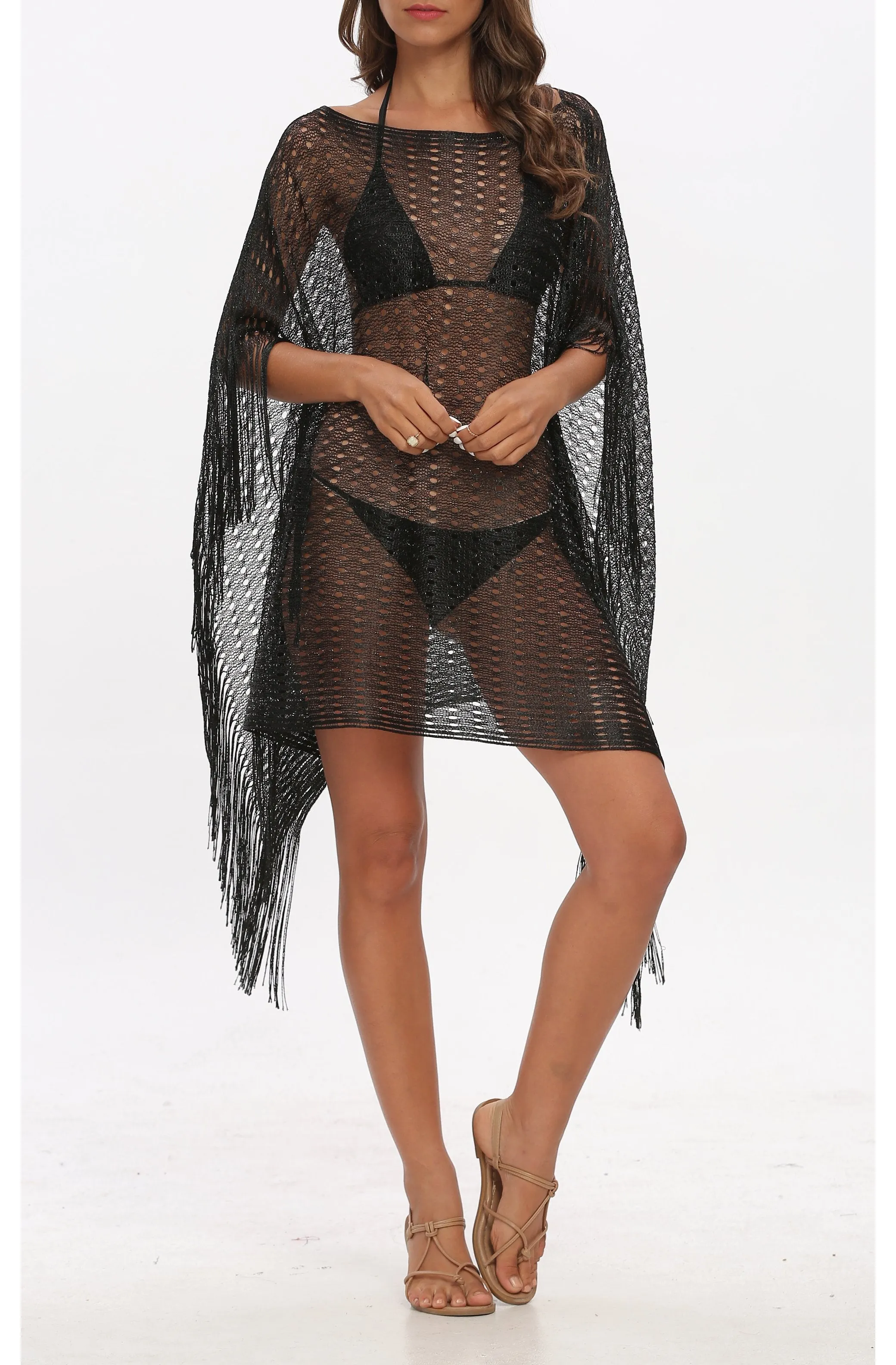 Fringed Oversized Cover-up