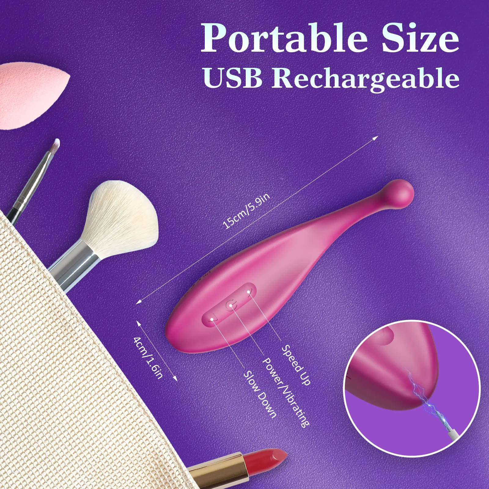 Full Silicone High-Frequency Mini Clitoral Vibrator