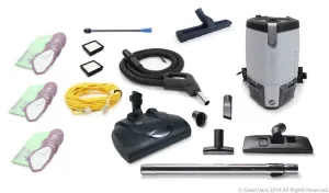 Fully Loaded More Powerful ProTeam ProVac FS6 6 QT Commercial Backpack vacuum Electric Power Head Nozzle