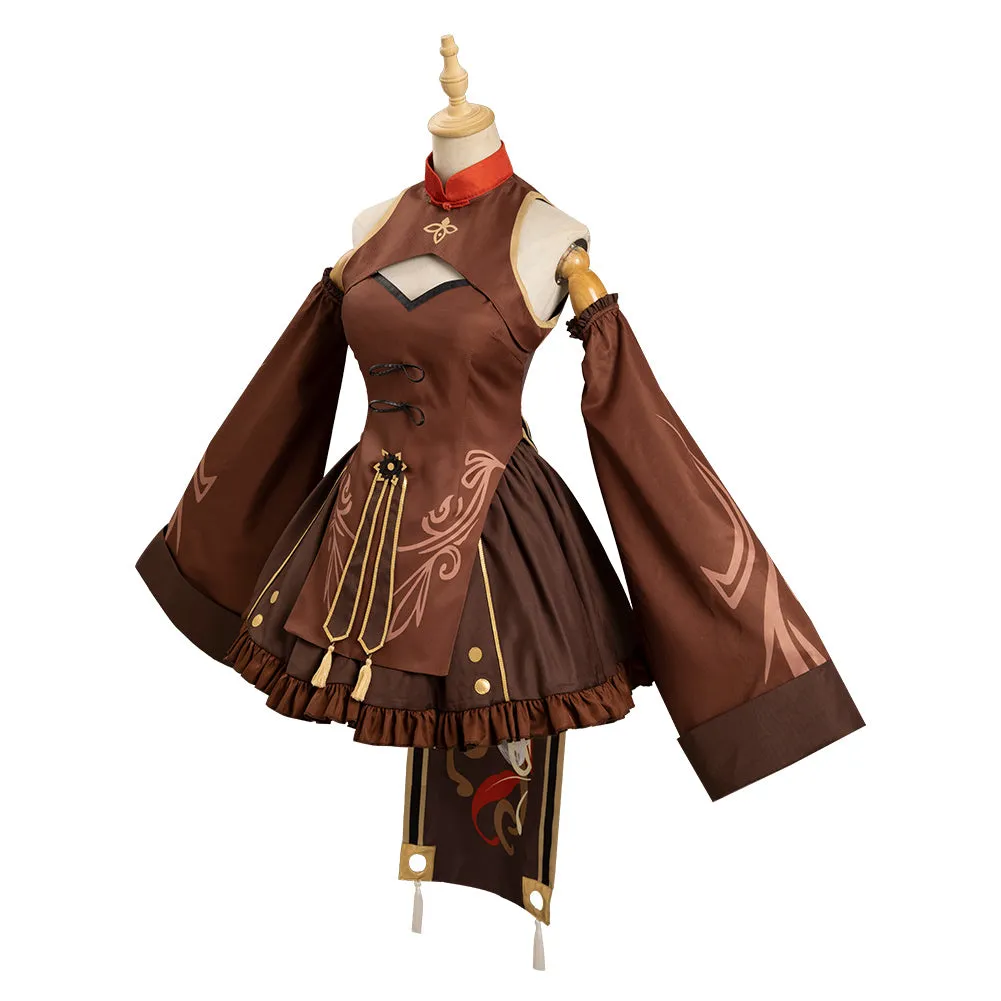 Genshin Impact Hu Tao Cosplay Costume Zombie‘s Style Dress Outfits Halloween Carnival Suit