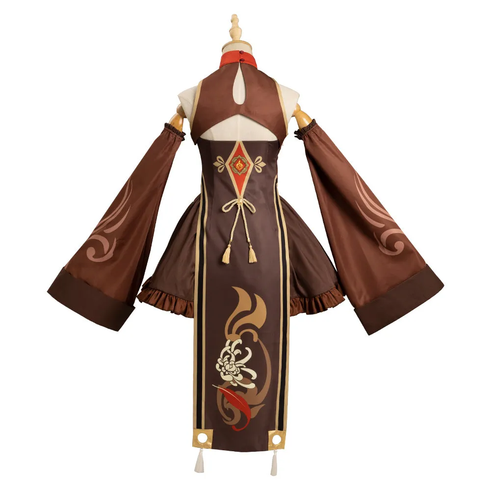 Genshin Impact Hu Tao Cosplay Costume Zombie‘s Style Dress Outfits Halloween Carnival Suit