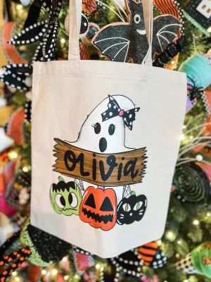 Ghost Names Completed Trick or Treat Tote Bag