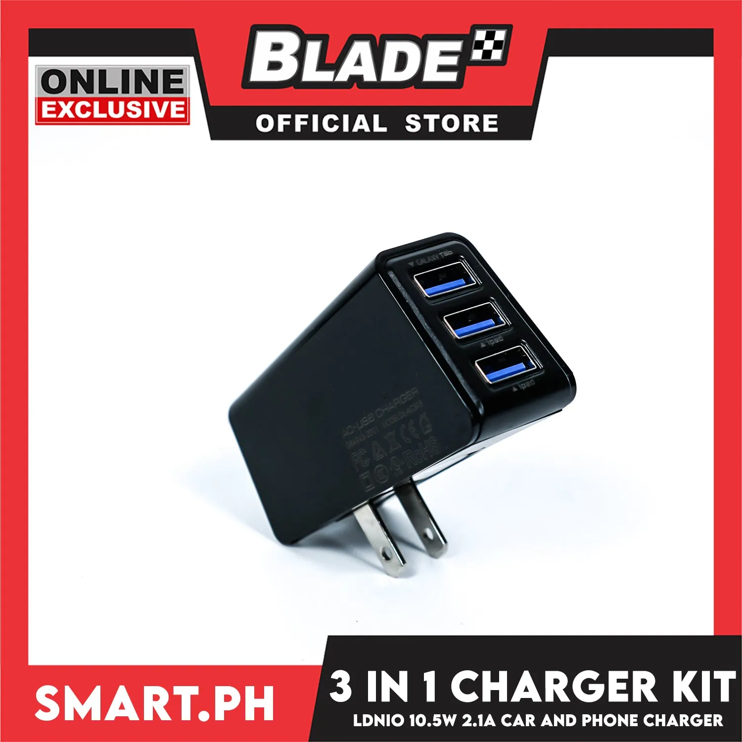 Gifts 3 in 1 USB Wall Charger, USB Cable, Car Charger, Charging Kit