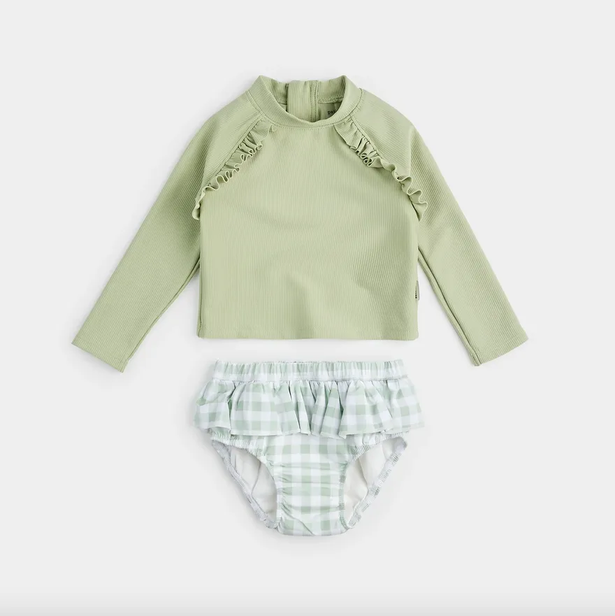 Gingham Swim Set