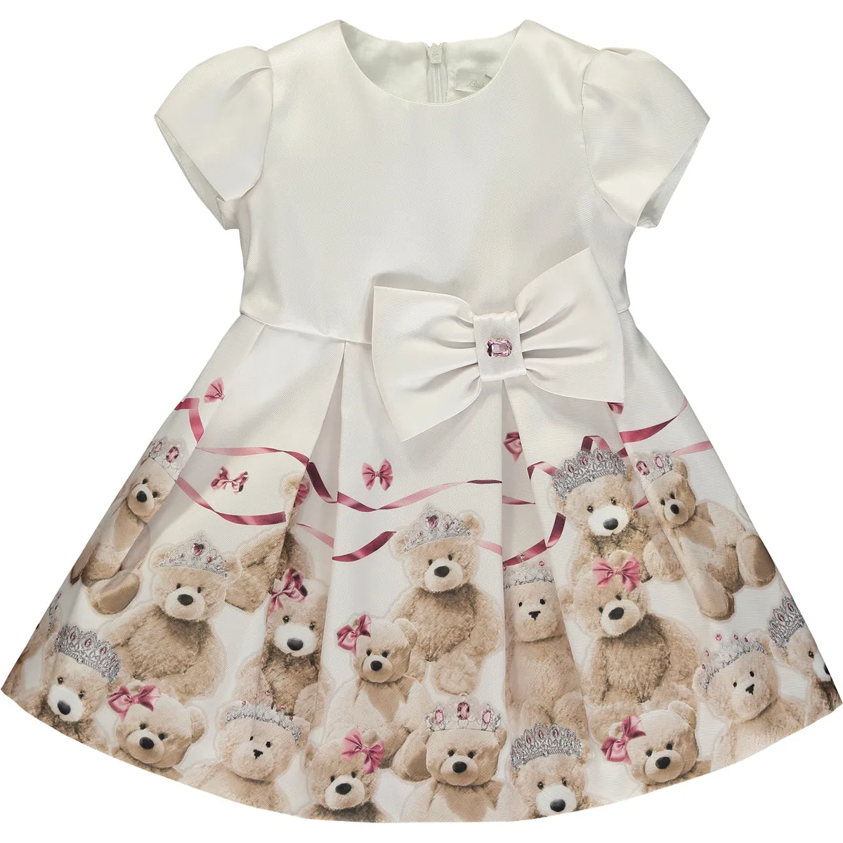 Girl White Teddy Dress