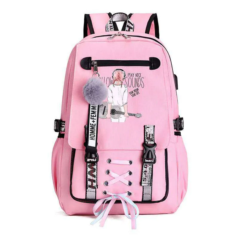 Girls Backpack with USB Charging Port for Middle School Anti-theft Waterproof Bookbag USB2600