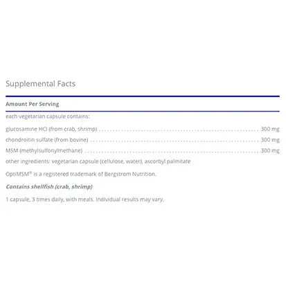 Glucosamine   Chondroitin with MSM - 120 capsules
