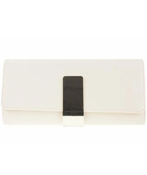 Gold Plaque Detail Clutch - Kelsey
