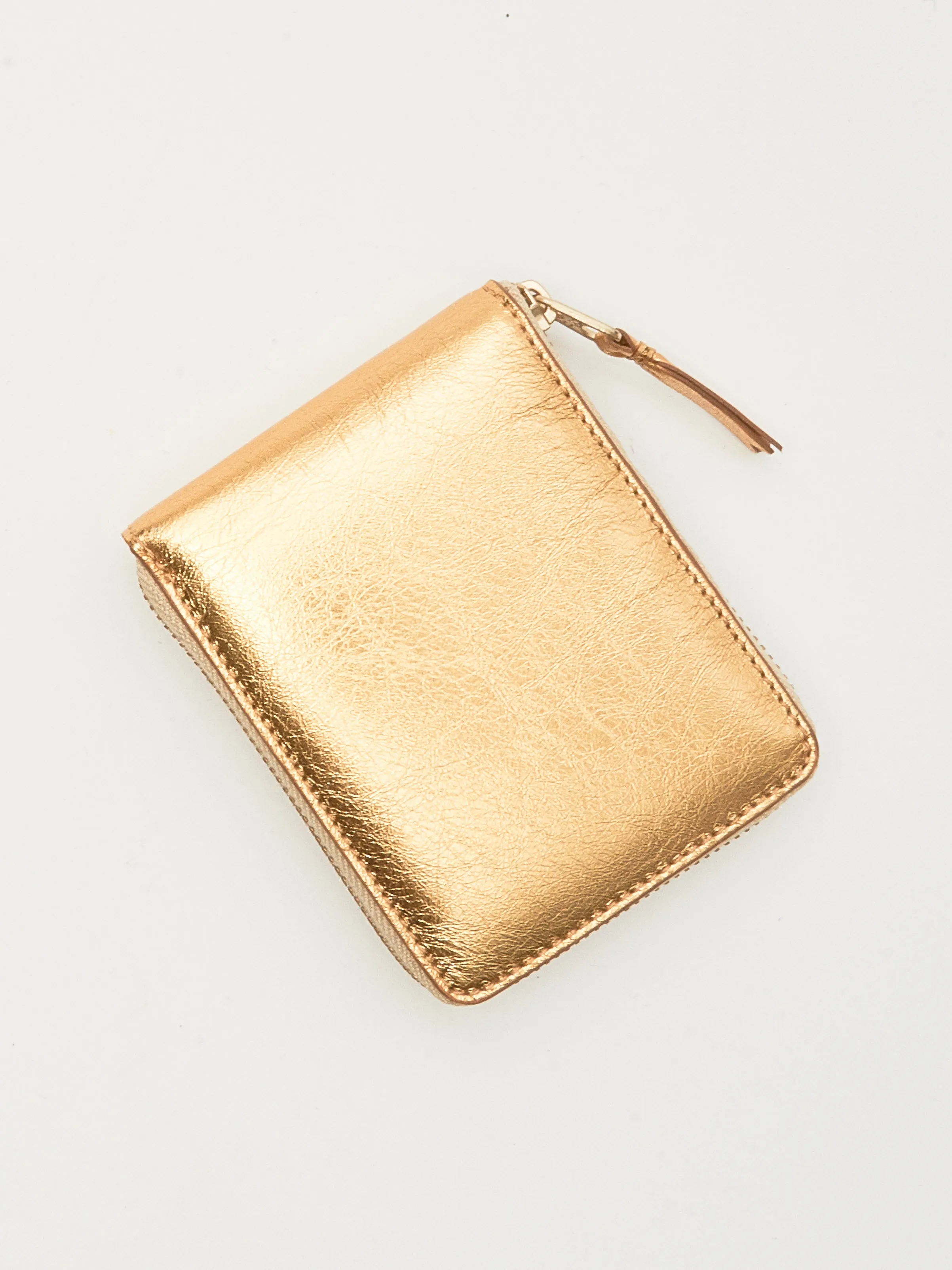 Gold Small Zip Around Wallet