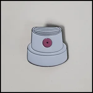 GRAFFITIPINS - Pink Dot Spraycan Cap v2.0 (Series 1) - Enamel Pin