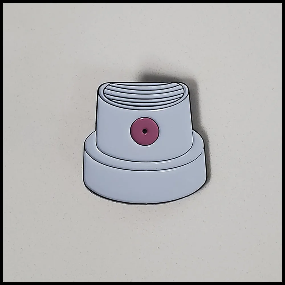 GRAFFITIPINS - Pink Dot Spraycan Cap v2.0 (Series 1) - Enamel Pin
