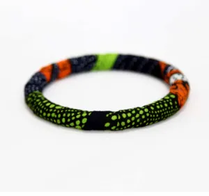 Greenscale Slim Ankara Bangle