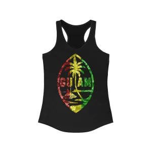 Guam Rasta Floral Racerback Tank