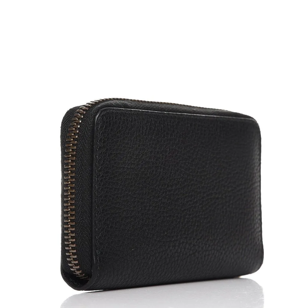 Gucci 80s Small Zip Around Card Case in Black
