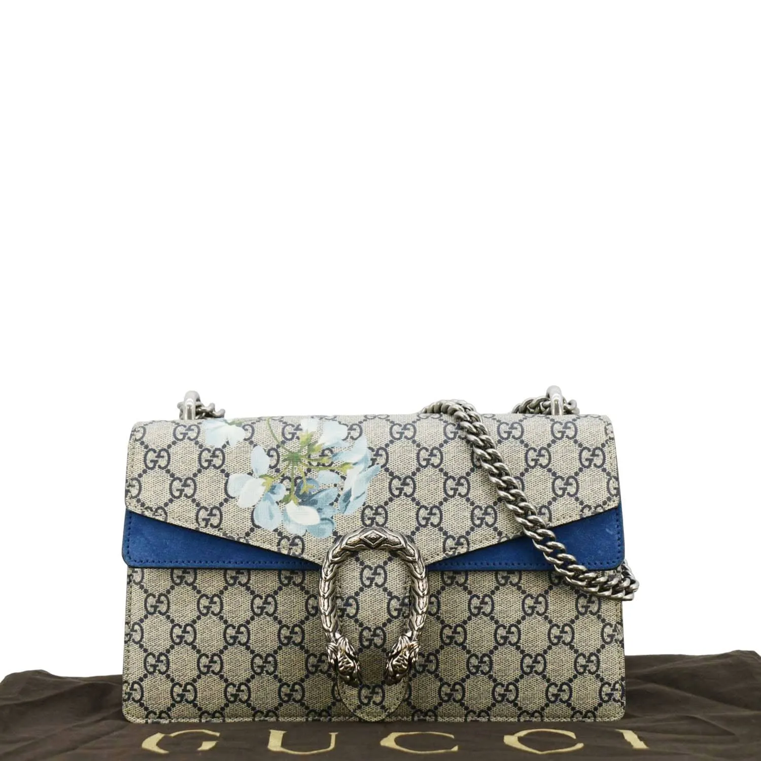 GUCCI Dionysus  Blooms GG Supreme Canvas Shoulder Bag Beige 400249