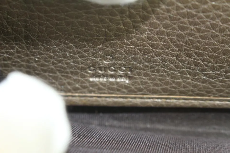 Gucci Gold Leather Bamboo Tassel Zip Around Continental Wallet Zippy 17ga113
