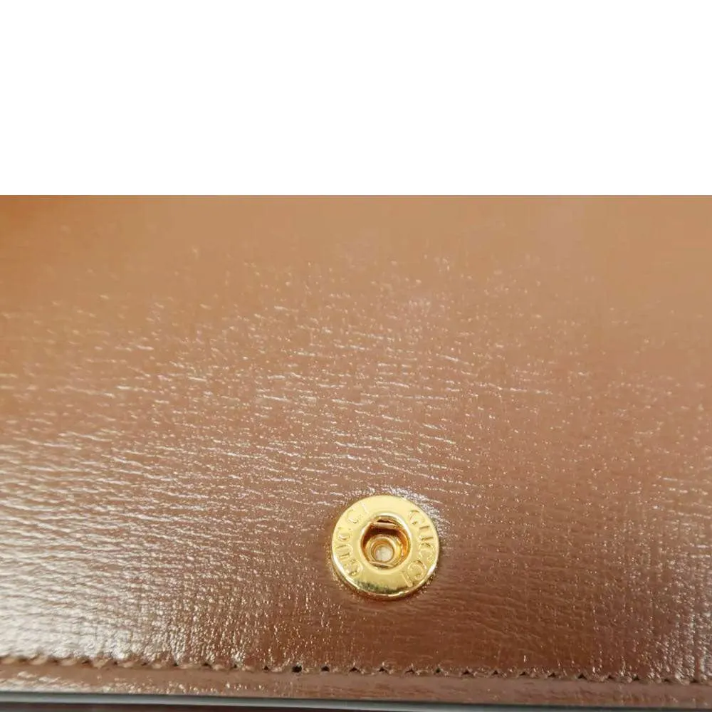 Gucci Heart Chain Wallet GG Supreme Monogram Canvas Crossbody Bag Beige  648948