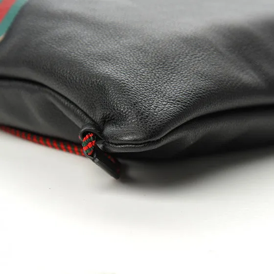 Gucci Logo-Print Drawstring Backpack in Black