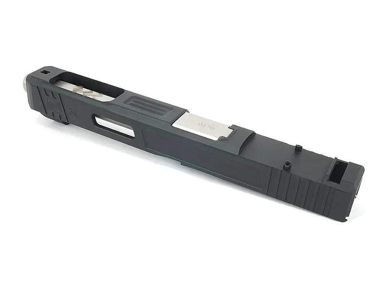 GunsModify G34   RMR Alu. Slide Stainless Steel Silver Barrel Set for TM G17/18C Ver.2