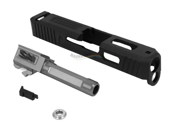 GunsModify S-Style G26 Slide & Stainless Silver Barrel Set for Marui G26 GBB