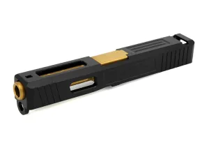GunsModify SA Style Aluminum Slide & Stainless Barrel Set (Gold) For Marui G19